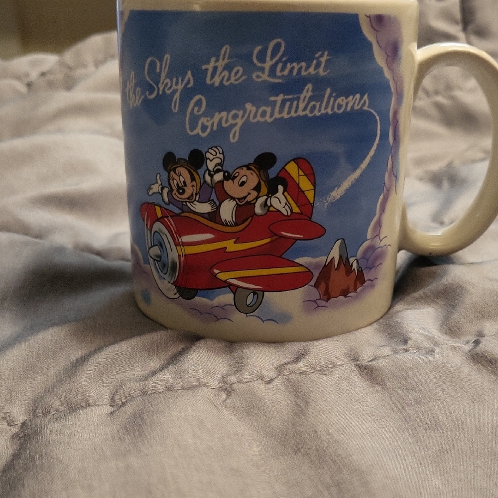 Mickey Mouse Red Airplane Mug